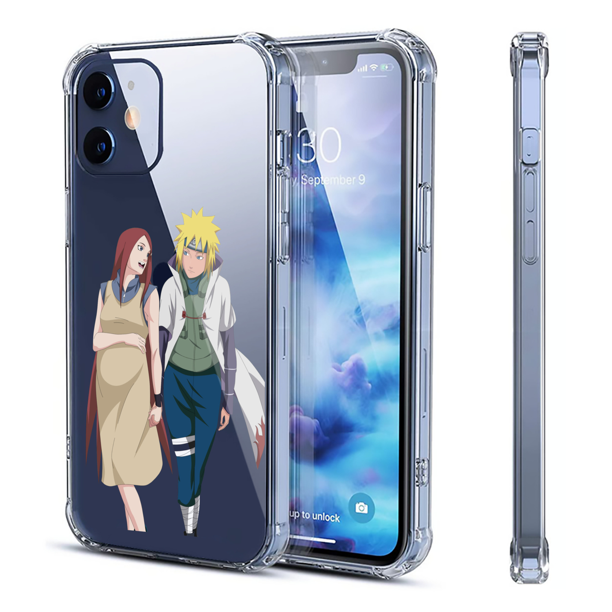 （画像用） NARUTO -ナルト- 波風 ミナト Namikaze Minato 【iPhone 12シリーズ対応】透明スマホケース（クリアソフトケース）